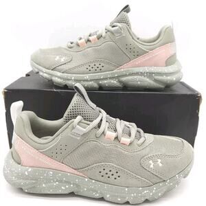 Under Armour Womens 5.5 Charged Verssert Speckle Green Pink Lace Up Shoe Running
